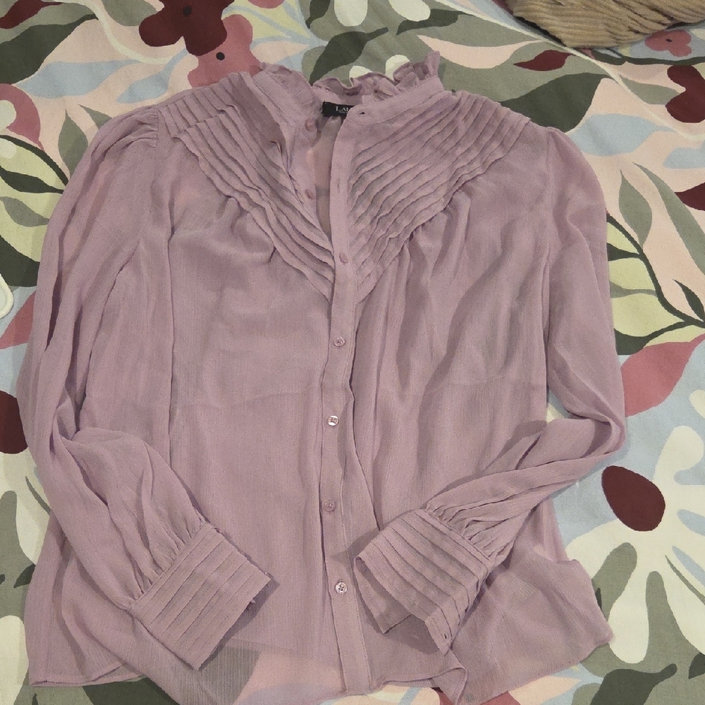 Ralph Lauren Georgette Blouse, M - Picture 9 of 9